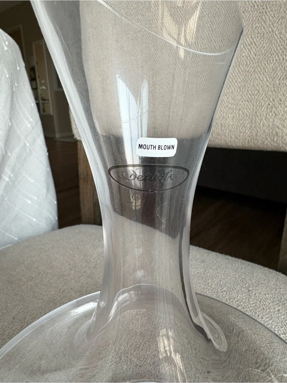 Pottery Barn Clear Glass Decanter Vase